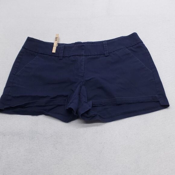 Mossimo Casual Button Zip Medium Wash Chino Short Shorts Womens Size 6 Blue - Picture 2 of 9